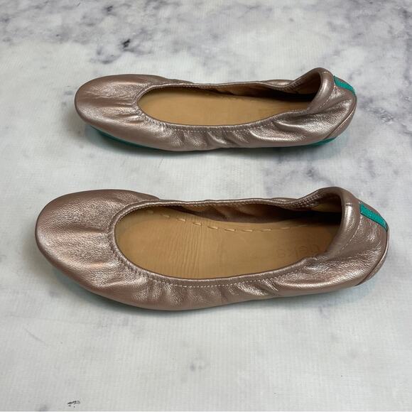Tieks Rose Gold Foldable Leather Flats - Picture 5 of 10